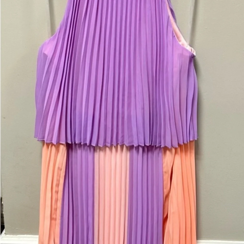 Chic Lavender and Peach Dress - Picture 3 of 7